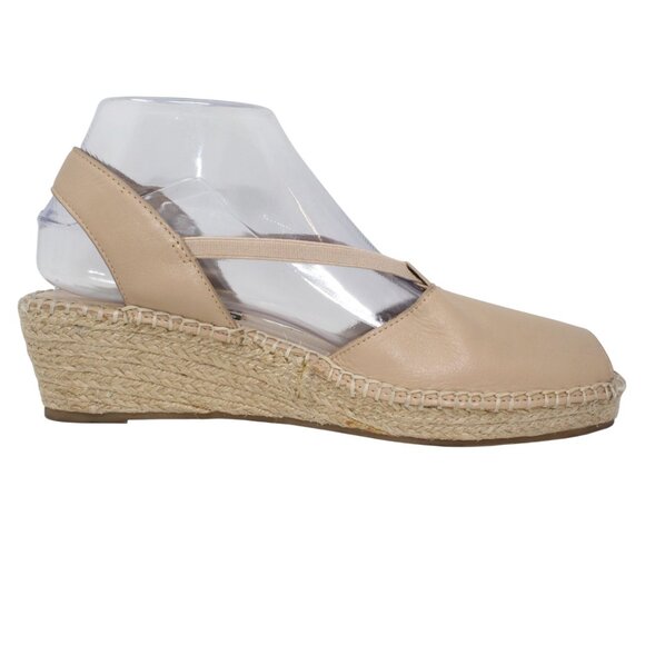 Steven By Steve Madden Womens 9 B Izzi Espadrille Wedge Beige Leather Sandals - Picture 10 of 15
